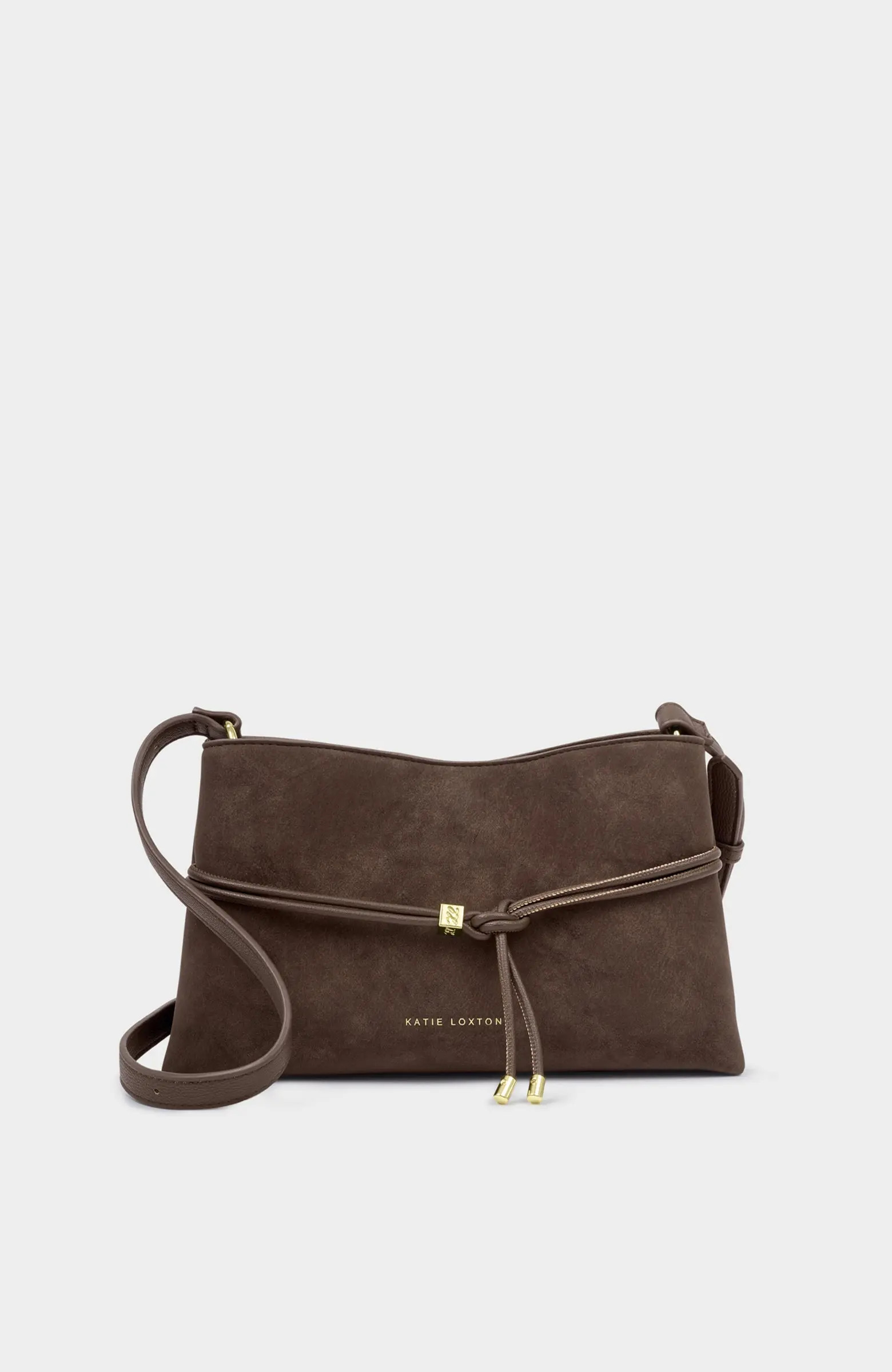 Katie Loxton Lori Suedette Crossbody Bag in Bitter Chocolate at Nordstrom | Nordstrom