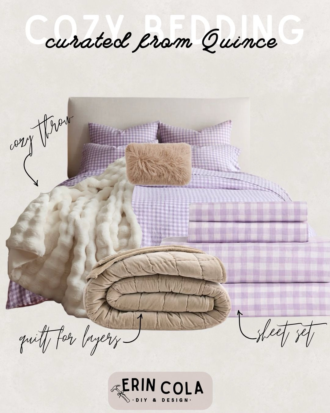 Cozy, chic, and totally in 💕 This layered bedding perfect for a bedding refresh from Quince mixes velvet, cotton, and faux fur for the ultimate cozy vibe. The gingham pattern is such a fun, on-trend touch—perfect for a girl’s or preteen’s room. Swap the colors for a more grown-up look and it instantly feels elevated and sophisticated. Layer textures, play with patterns, and make bedtime stylish. Who knew cozy bedding could look this good? ✨

#LTKHome