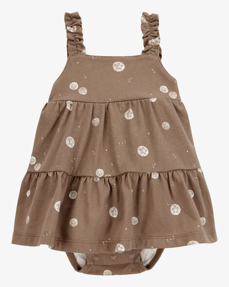 Baby Sand Dollar Tiered Sunsuit - Brown | Carter's Inc