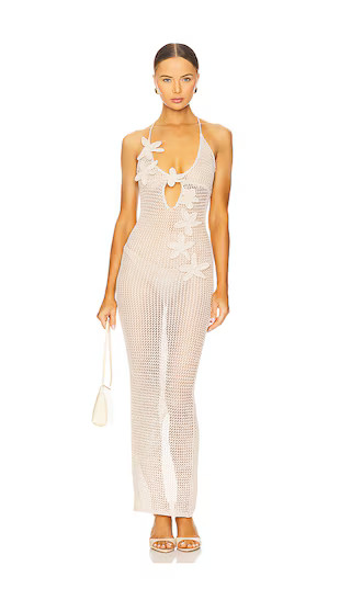 Hilsa Maxi Dress in Knitted Sand | Revolve Clothing (Global)