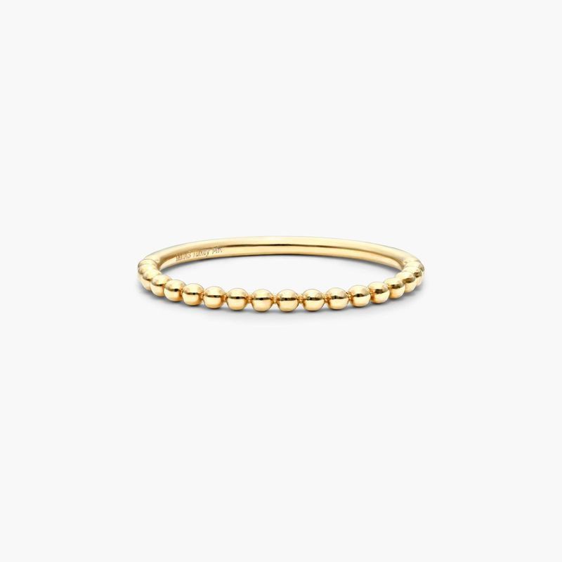 14K Yellow Gold Beaded Row Ring | JamesAllen