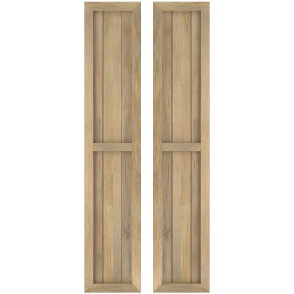 Americraft Two Equal Panel Framed Board-n-Batten Shutters (Per Pair) | Wayfair North America
