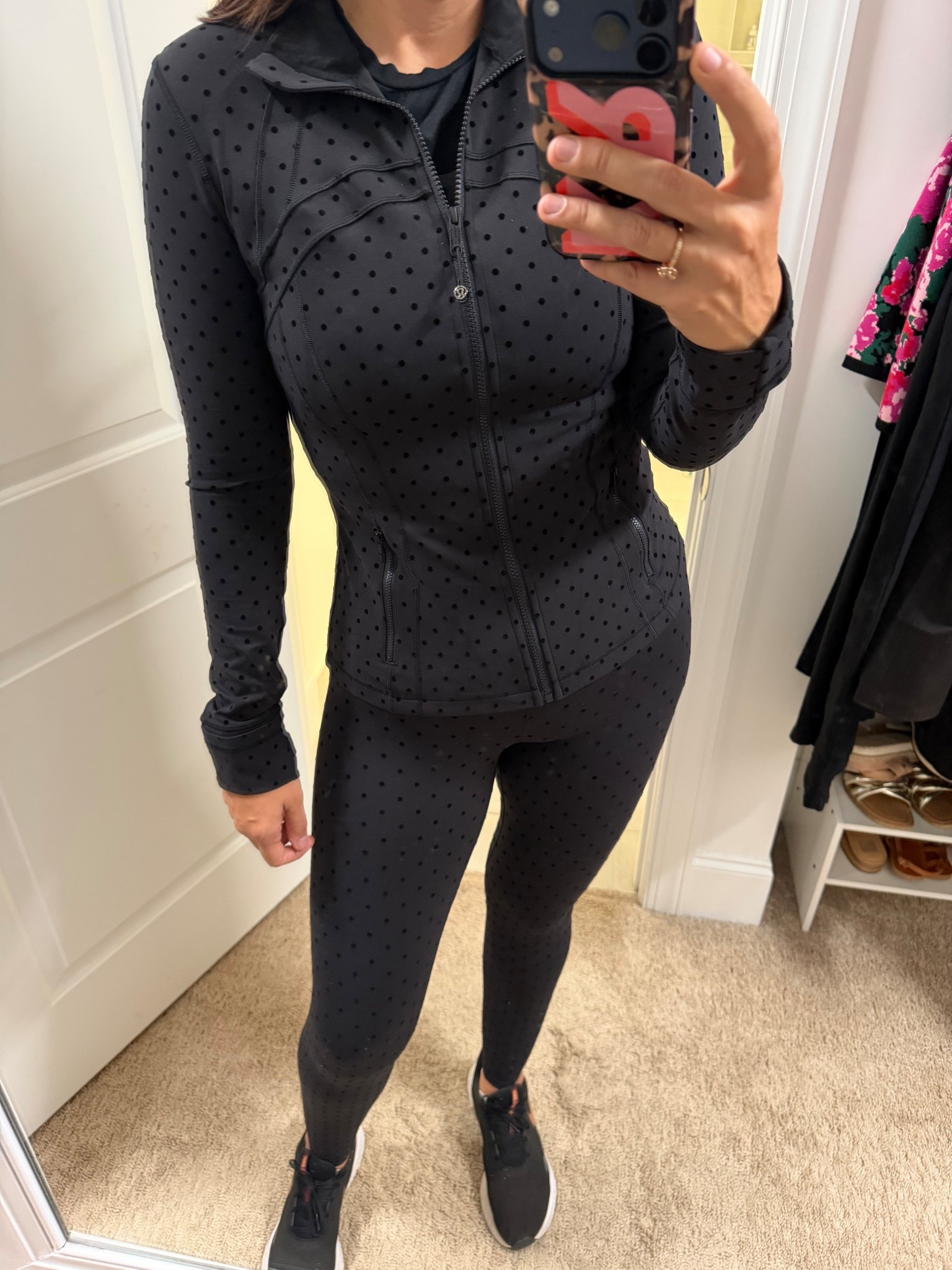 I wish I could de-influence you all on the new Lululemon polka flock collection but it’s actual perfection! (Wearing a 6 in the pants, 10 in the jacket) 

#LTKfitnessgoals 

#LTKActive #LTKOver40