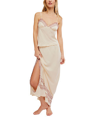 Women's Wish You Were Here V-Neck Top and Lace Trim Skirt, 2-Piece Set | Macy's