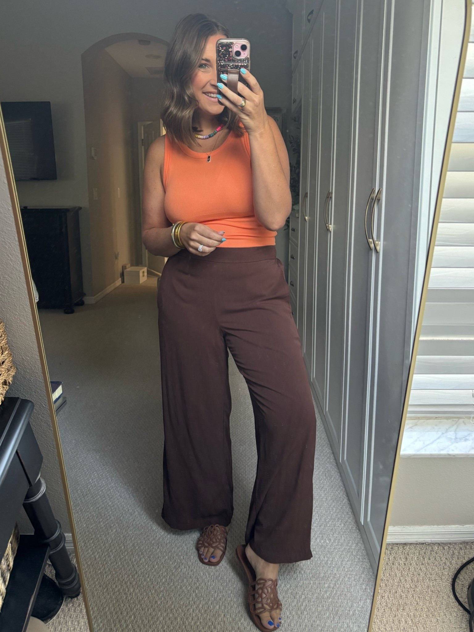 Love this color combo! 🍊🥥 great ribbed tank and comfy pants 

TTS; medium

#LTKootd #LTKgrwm #LTKdayinmylife