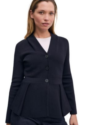 The Fold Women's Corato Sculpt Knit Jacket - Navy | Macy's