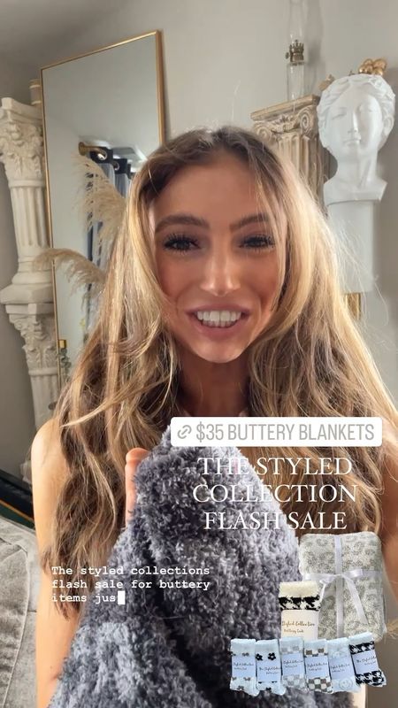Sale alert! Styled Collection Flash Sale Start NOW! 
$5 Buttery Socks 
$35 Buttery Blankets & FREE US Shipping!!
Perfect for Mother's Day!
No Code Needed: 

Follow my shop @meganquist on the @shop.LTK app to shop this post and get my exclusive app-only content!

#liketkit #LTKSale #LTKfamily #LTKbump
@shop.ltk
https://liketk.it/43Dta

#LTKunder100 #LTKwedding #LTKunder50