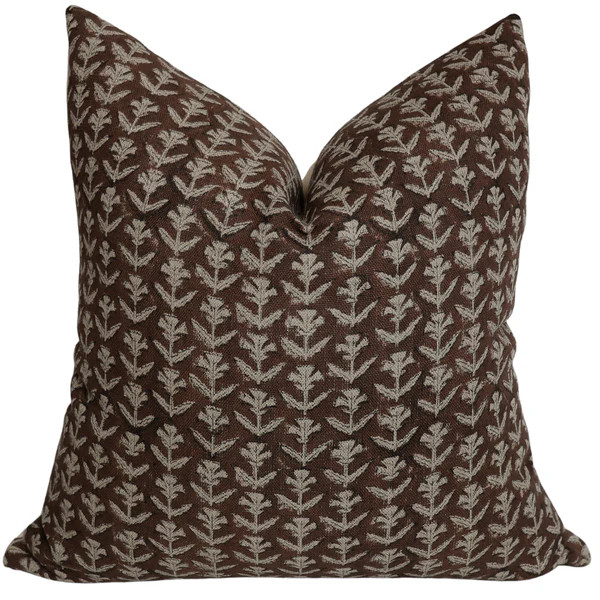 Coffee Bean Block Print Pillow Cover | Hackner Home (US)