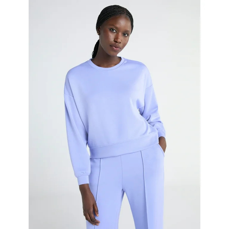 Scoop Women’s and Women’s Plus Ultimate ScubaKnit Crewneck Sweatshirt, Sizes XS-4X | Walmart (US)