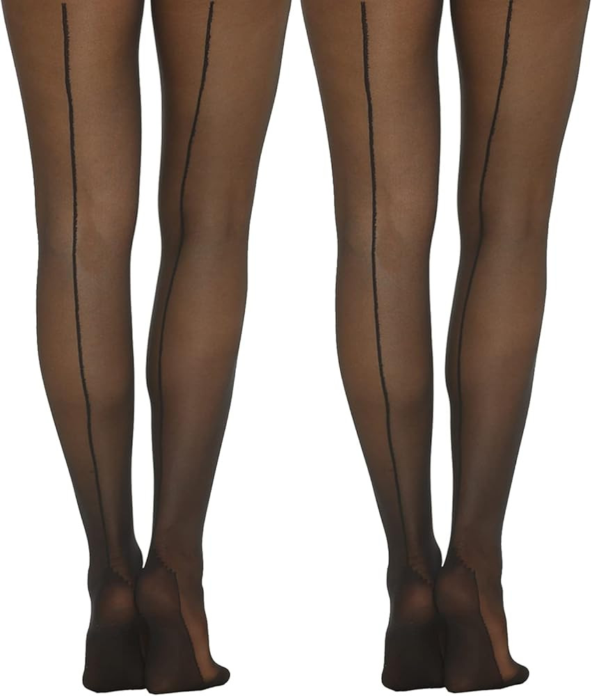 MANZI Back Seam Pantyhose Sheer Tights for Women Sexy Stockings | Amazon (US)