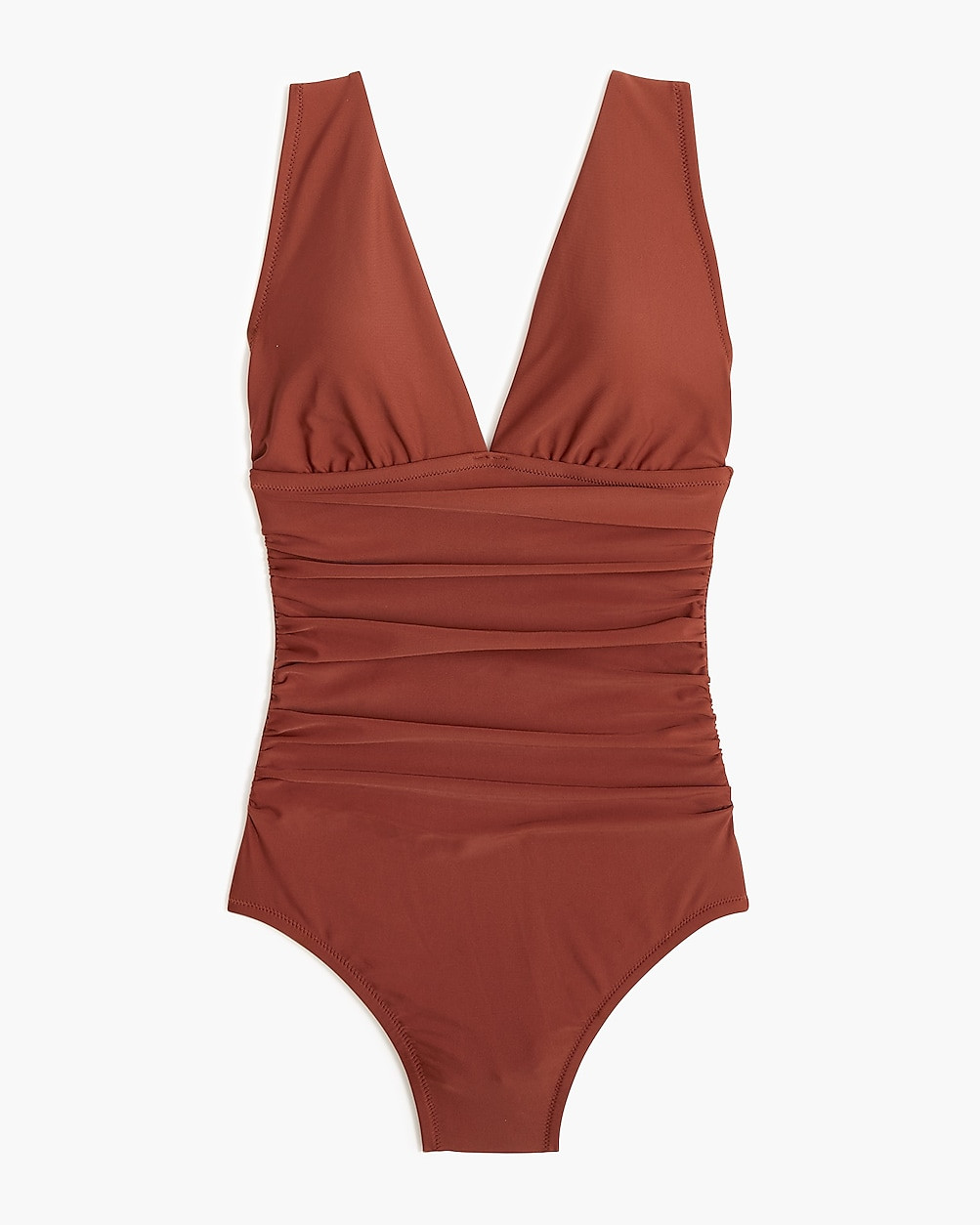 Ruched plunge one-piece swimsuit | J.Crew Factory