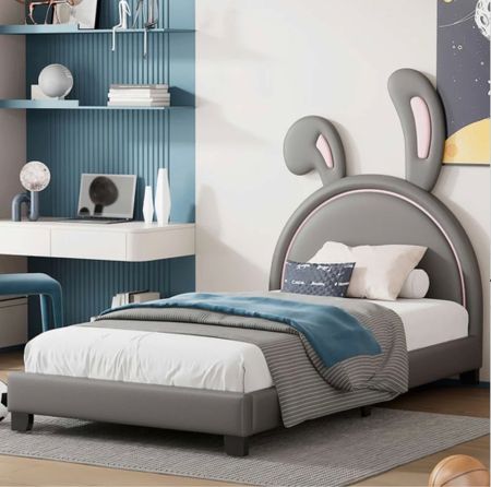 It's very simple to make your home unique, this PU leather upholstered bed with rabbit ornament is worthy of your possession. This bed is available with 2 sizes(Twin and Full) and 3 colors(White, Gray, Pink), which provides you plenty of options for matching your bedroom. The Rabbit Ornament and PU leather allows you to have a comfortable sleep.

#kidsbedroom #kidsroom #kidsbed #toddler #kids

#LTKbaby #LTKkids #LTKsalealert