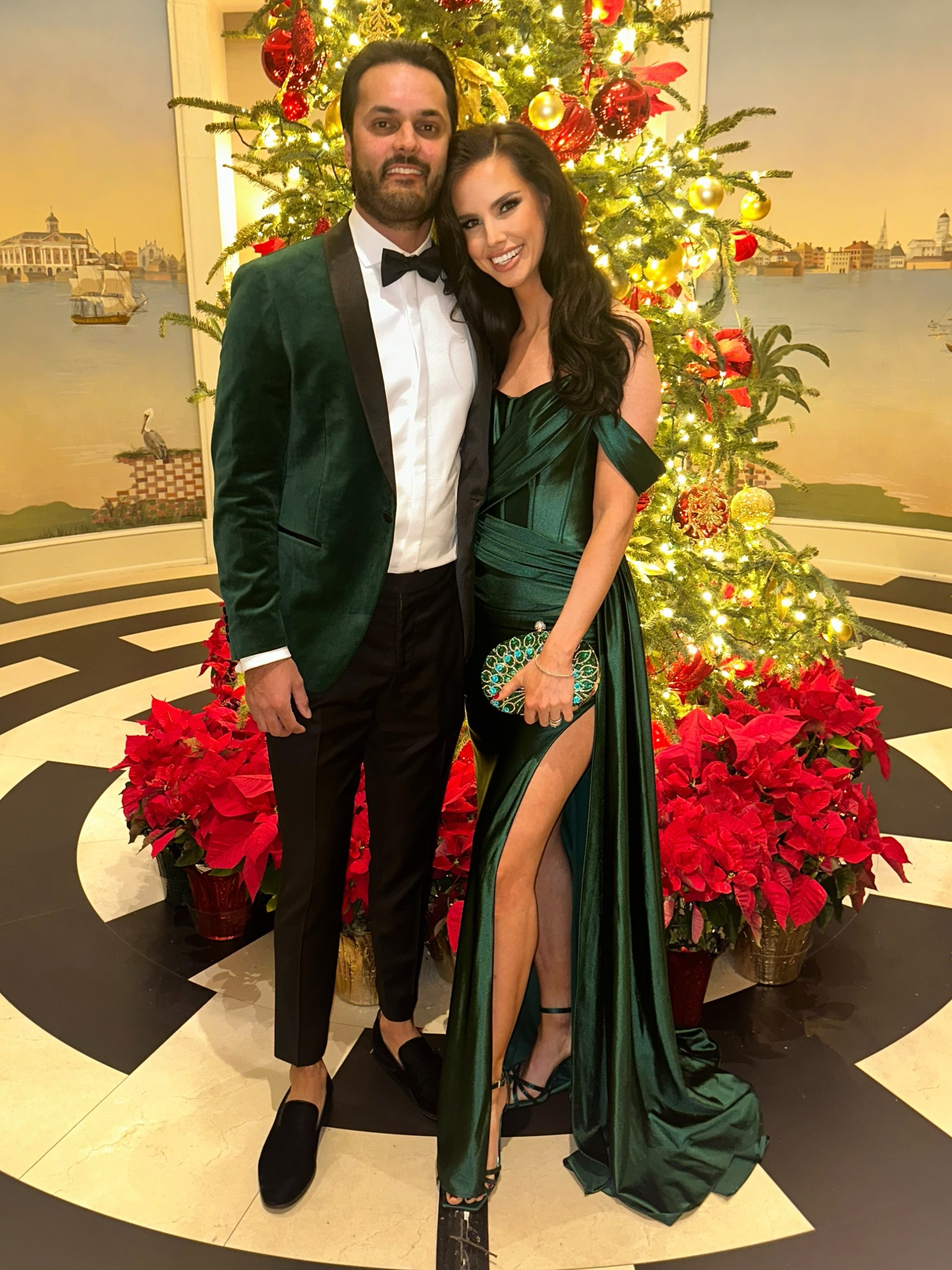 Emerald green formal gown for a black tie wedding. Also linked my husband’s green velvet blazer. 

#LTKWedding #LTKStyleTip #LTKMens