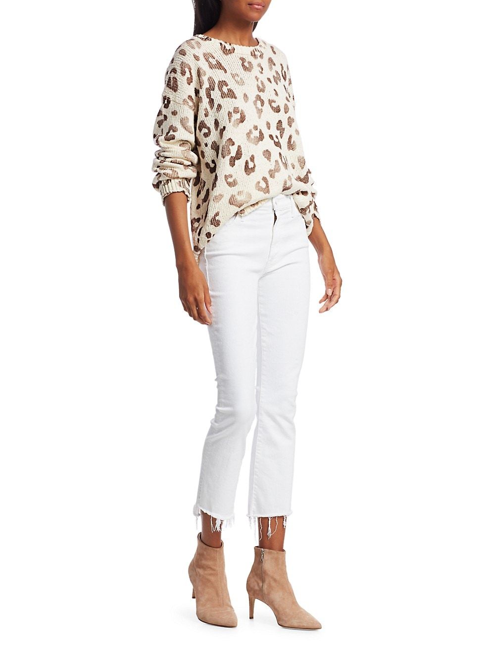Mother The Insider High-Rise Step Frayed-Hem Stretch Boot-Cut Jeans | Saks Fifth Avenue