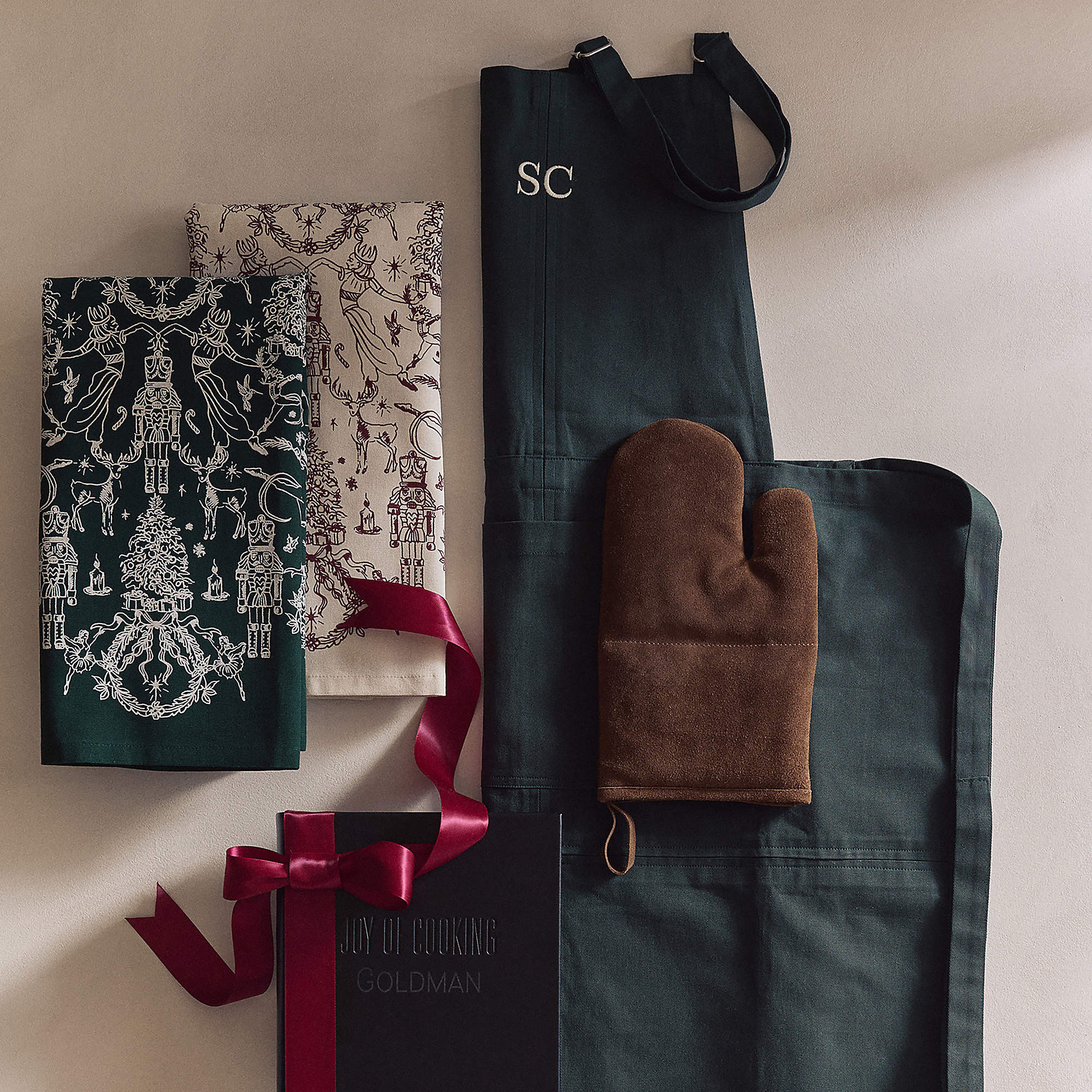 Lora Green Organic Cotton Apron | CB2 | CB2