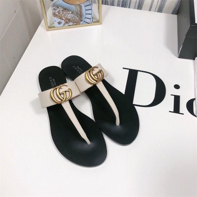 Gucci Slipper Women Sandals Shoes Luxury Slide Summer Wide Flat Slippery Slideshow Flip Flop Flow... | DHGate