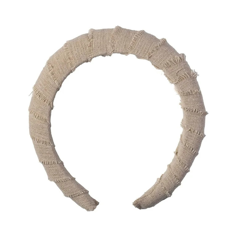 Hairitage by Mindy Linen Raw Edge Headband, Light Taupe, 1PC | Walmart (US)