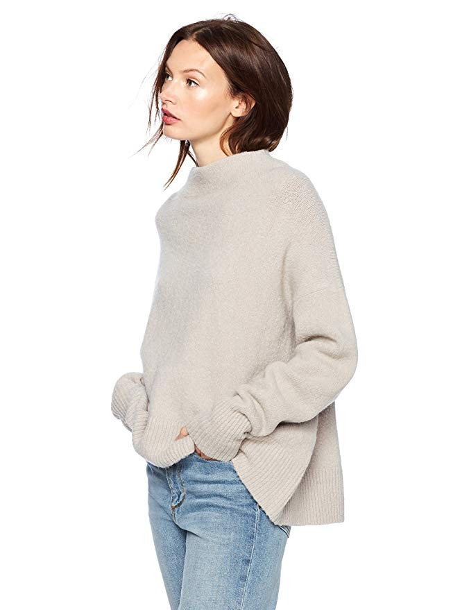 Cable Stitch Women's Mock Neck Cozy Sweater | Amazon (US)