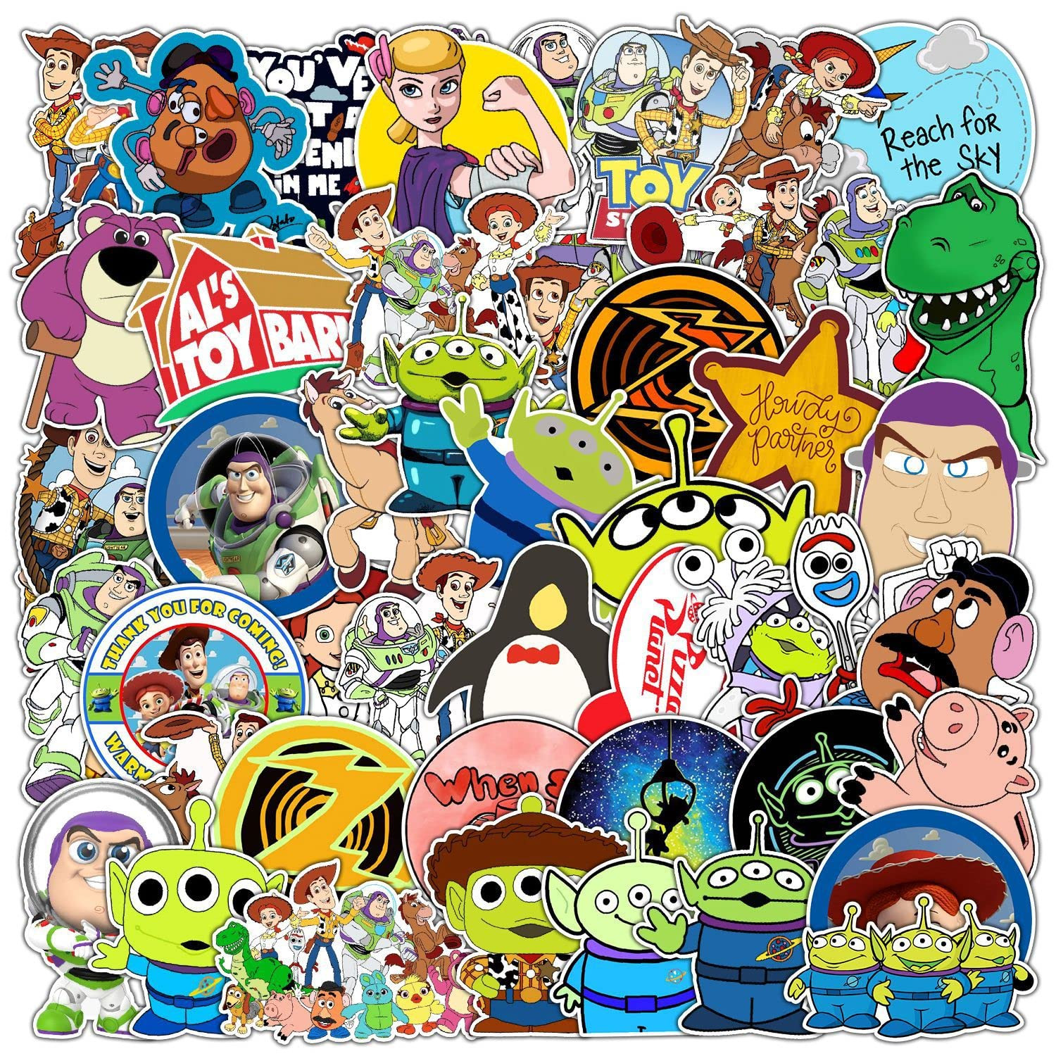 50Pcs Toy Story Stickers, Cartoon Decal for Kids Teen Adult, Waterproof Vinyl Cute Stickers for W... | Amazon (CA)