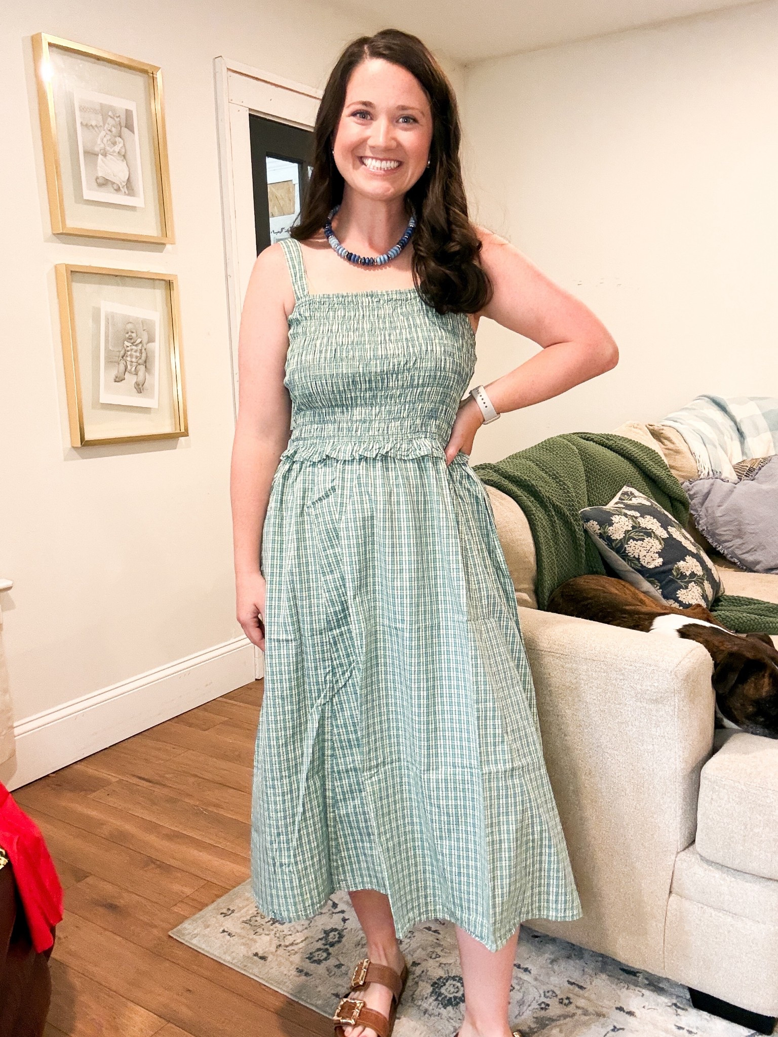 Cotton dress. Midi dress. Summer dress 