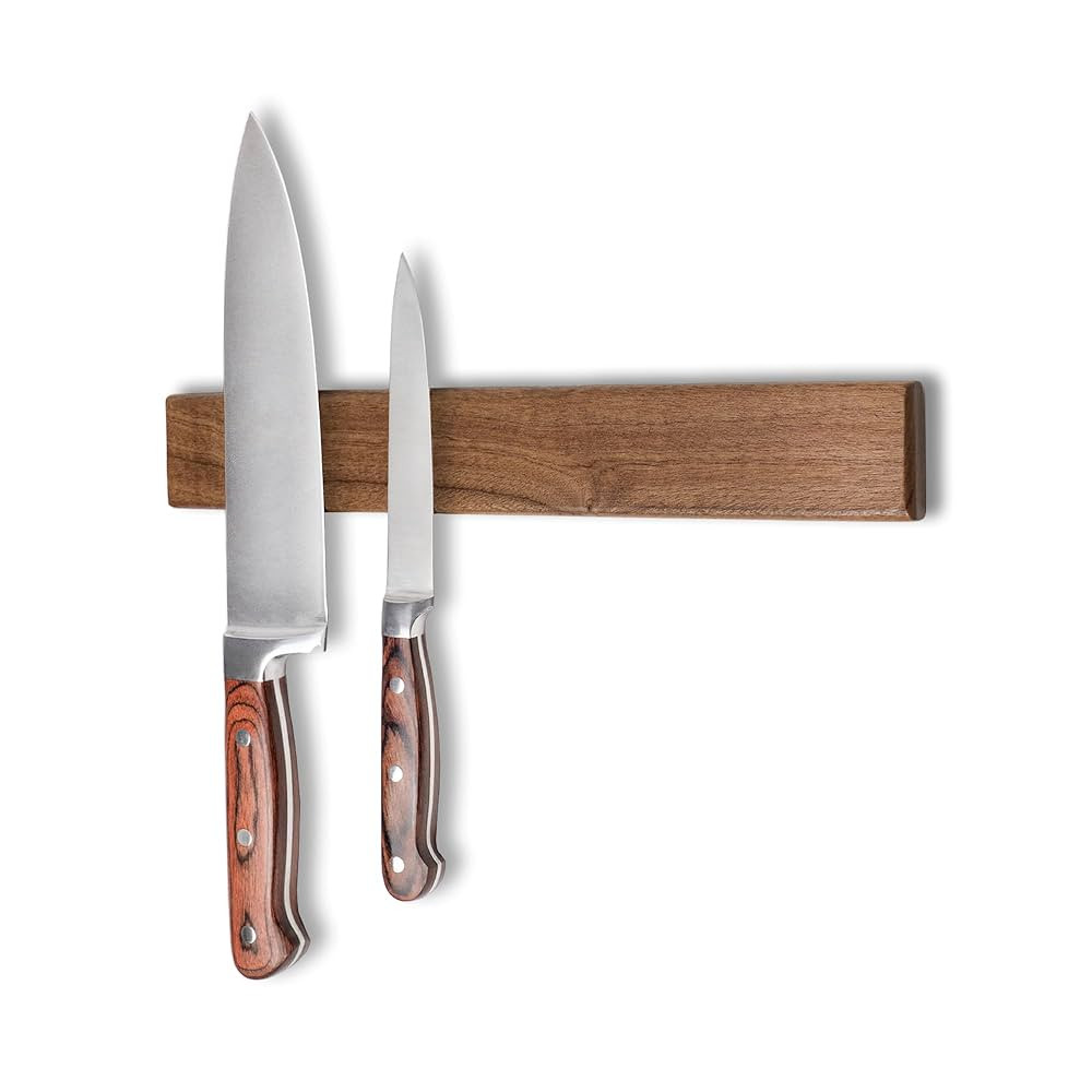 Yuoyar Wooden Magnetic Knife Holder - 12" Magnetic Knife Strips for Wall - knife storage kitchen ... | Amazon (US)
