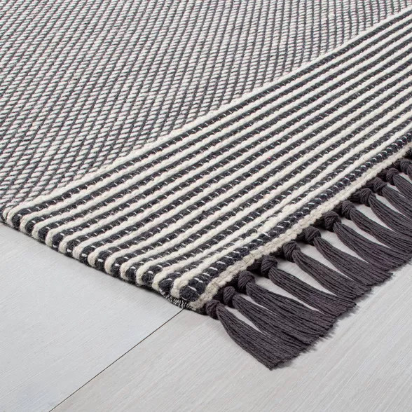 Textured Border Stripe Area Rug - Hearth & Hand™ with Magnolia | Target