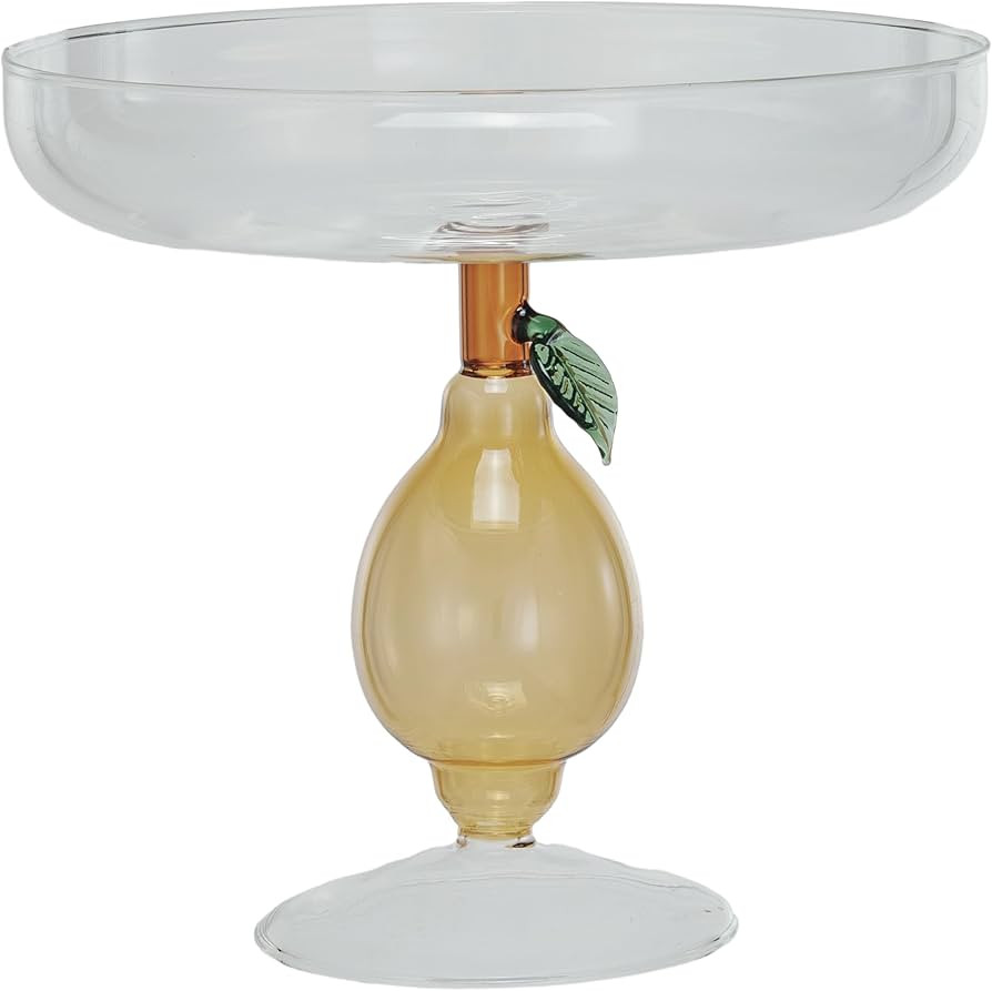 Creative Co-Op, Multicolor Lemon Zest Glass Food Pedestal, Medium | Amazon (US)