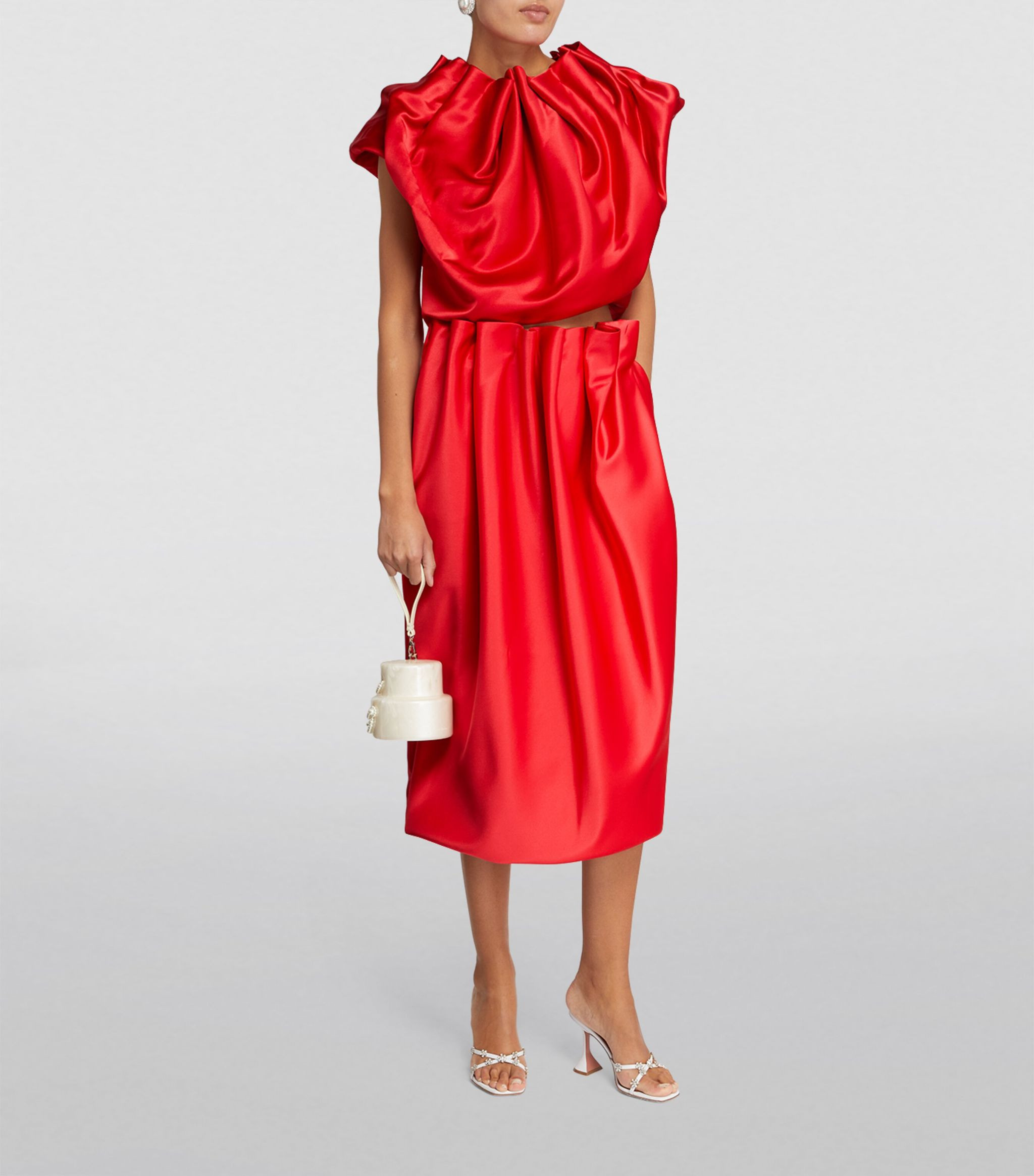 Red pleated top | Harrods