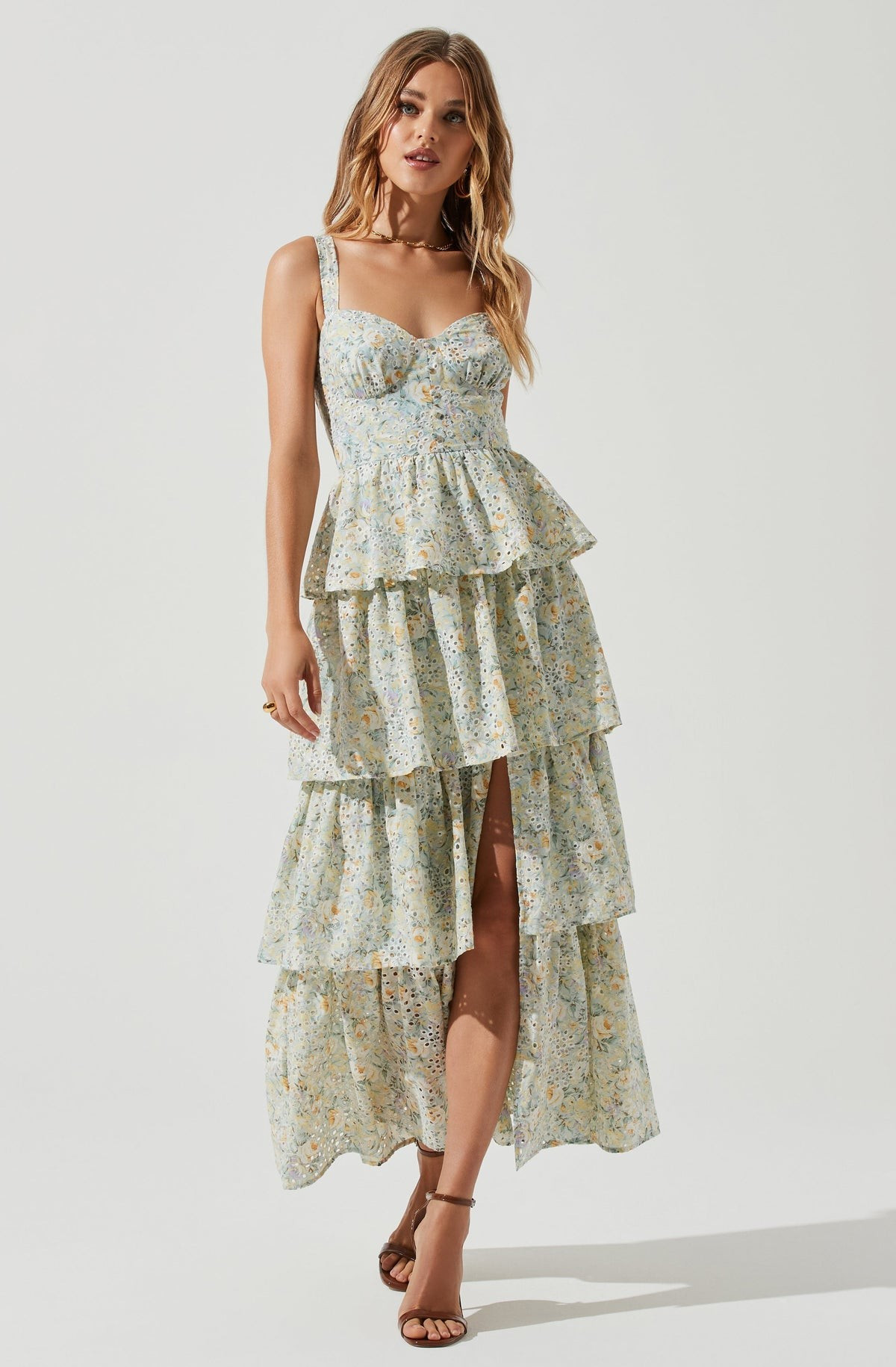 Midsummer Floral Tiered Maxi Dress | ASTR The Label (US)