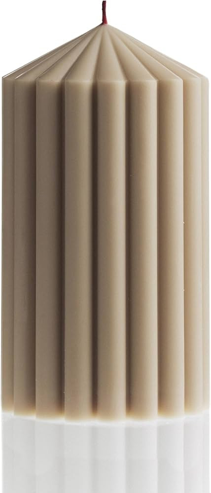 LAWA Ribbed Peak Pillar Candle - Large Beautiful Handmade Pillar Scented Soy Wax Candle Elegant B... | Amazon (US)