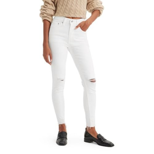 Levi's Women's High Rise Skinny Jean, Super Natural, White, 32 Regular | Amazon (US)