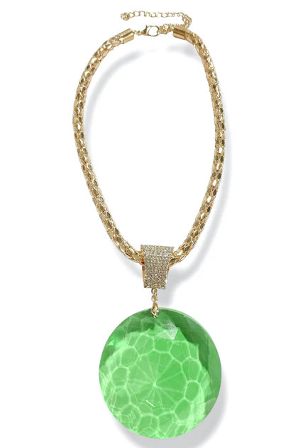 Next Test Emerald Oversized Stone Necklace | The Willow Tree