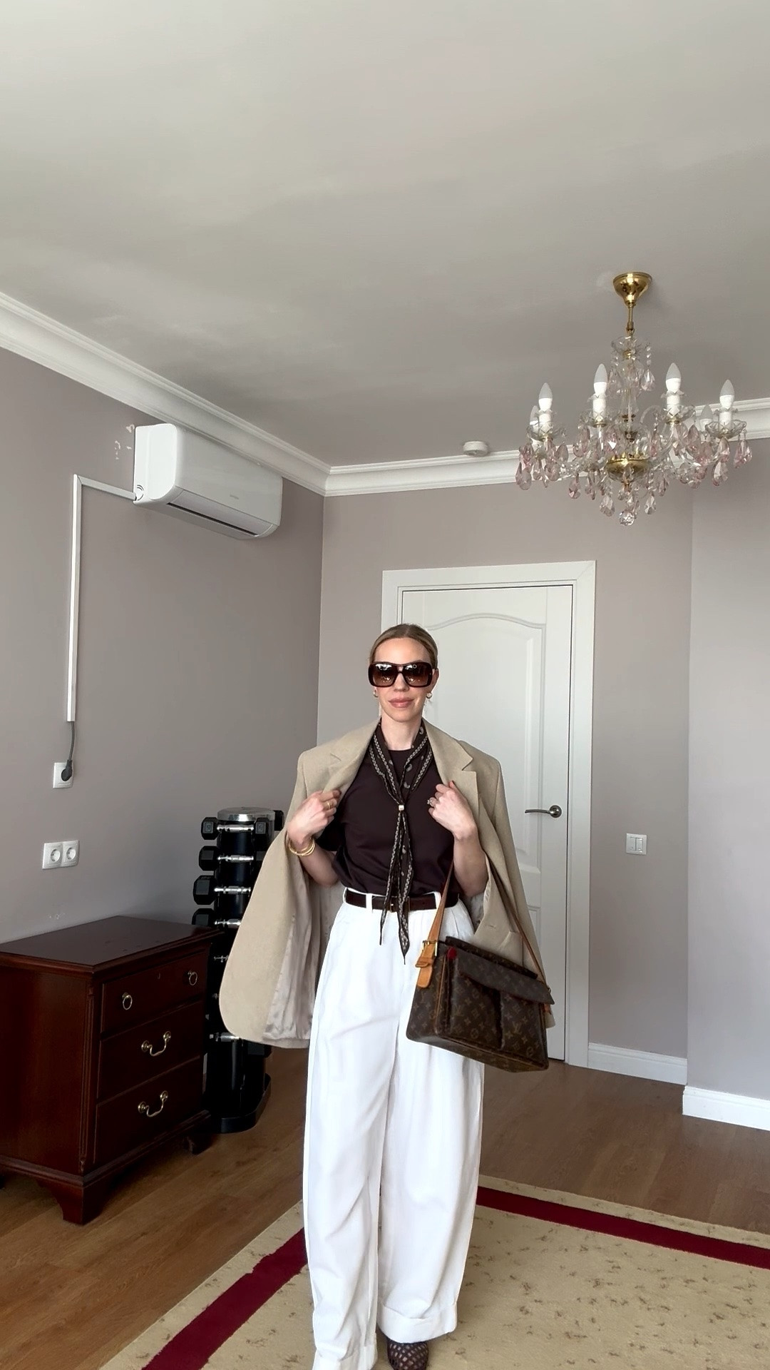 Chic outfit for lunch, brunch or meetings - linen blazer, white wide leg pants, braided ballet flats

#LTKgrwm #LTKSaleAlert #LTKWorkwear