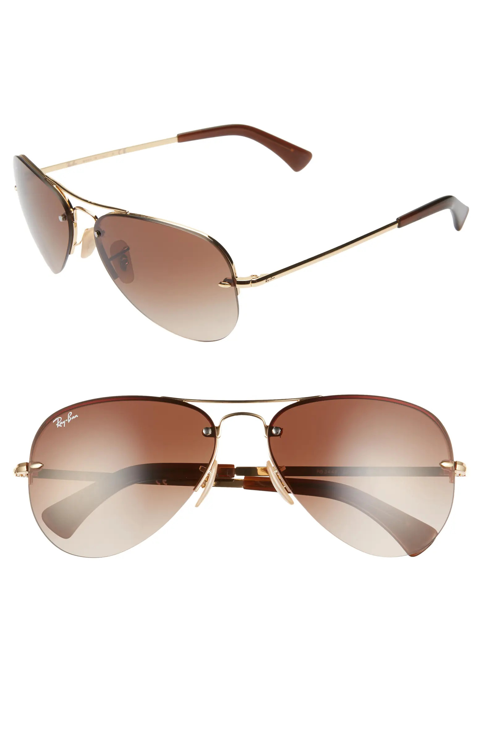 59mm Gradient Aviator Sunglasses | Nordstrom