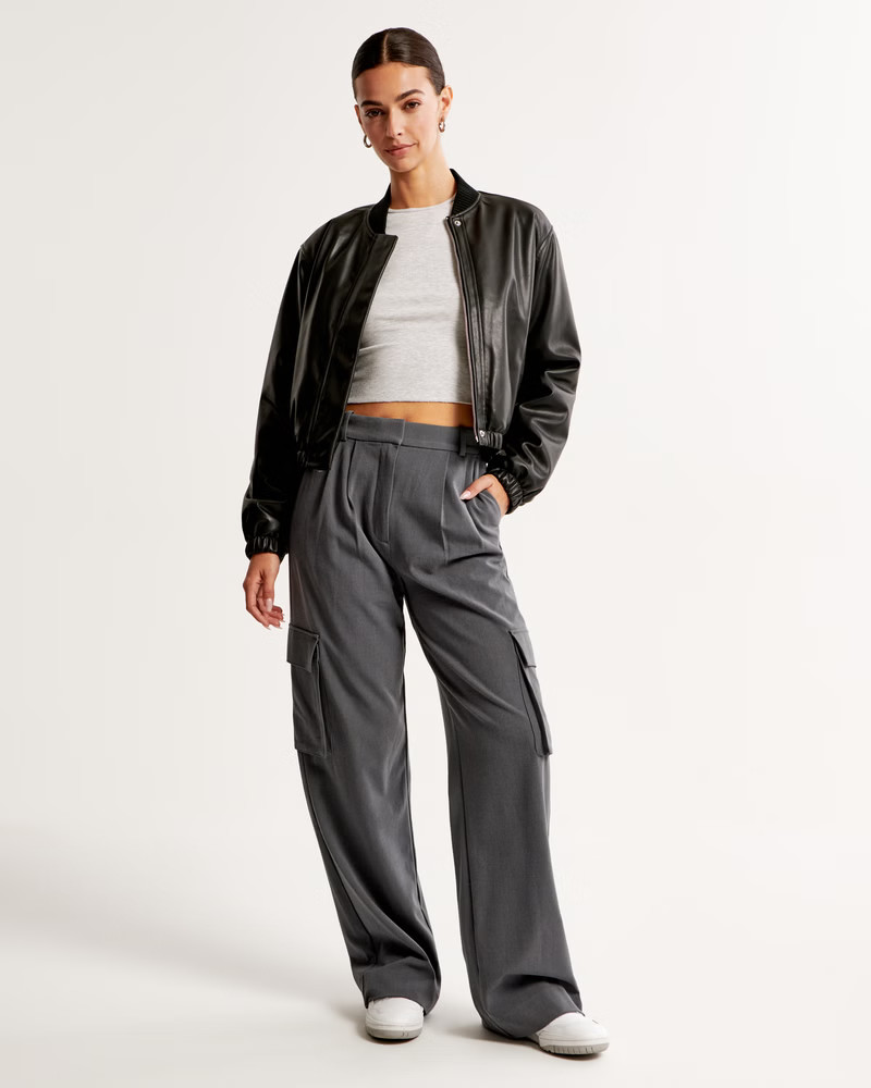 Shrunken Bomber Jacket | Abercrombie & Fitch (US)