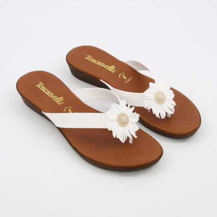White Vanity Sandals | TK Maxx