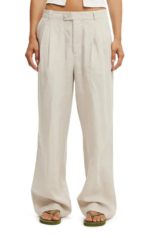 Women's Elle Linen Wide Leg Suiting Pant | Nordstrom