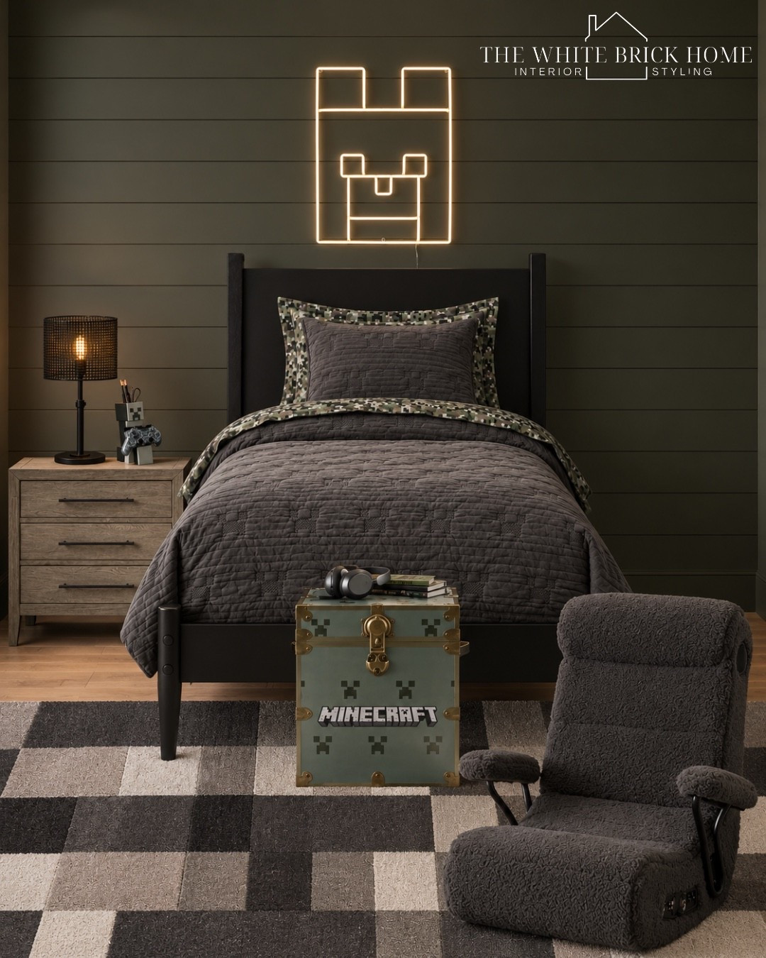 A moody Minecraft inspired bedroom that brings gamer style to life while still feeling cozy and cool. 

Boys room, boys bedroom, kids room, kids bedroom, Minecraft, Minecraft bedroom, boys room bed, boys room twin bed, boys room black twin bed, boys room rug, boys room gamer, gamer chair, boys room decor, boys room ideas, boys room finds, home decor, home design, Minecraft themed bedroom, boys room rug, boys room design, bedroom, bedroom decor, wall art, kids room design, kids room bed, wayfair kids bed, twin bed, Minecraft boys gift ideas, Minecraft gifts, pottery barn, pottery barn teen

#LTKHome #LTKSeasonal #LTKKids