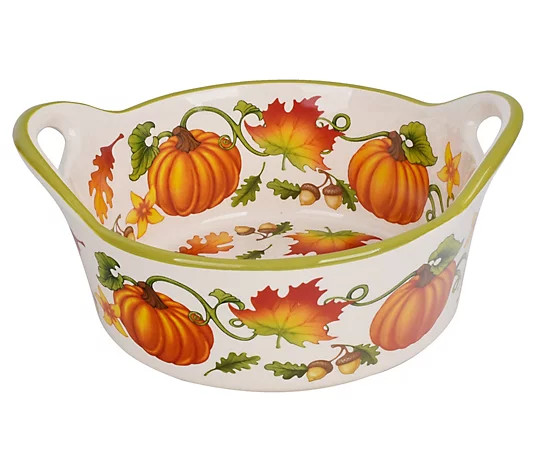 Temp-tations Stoneware Bread Basket Baking Dish - QVC.com | QVC