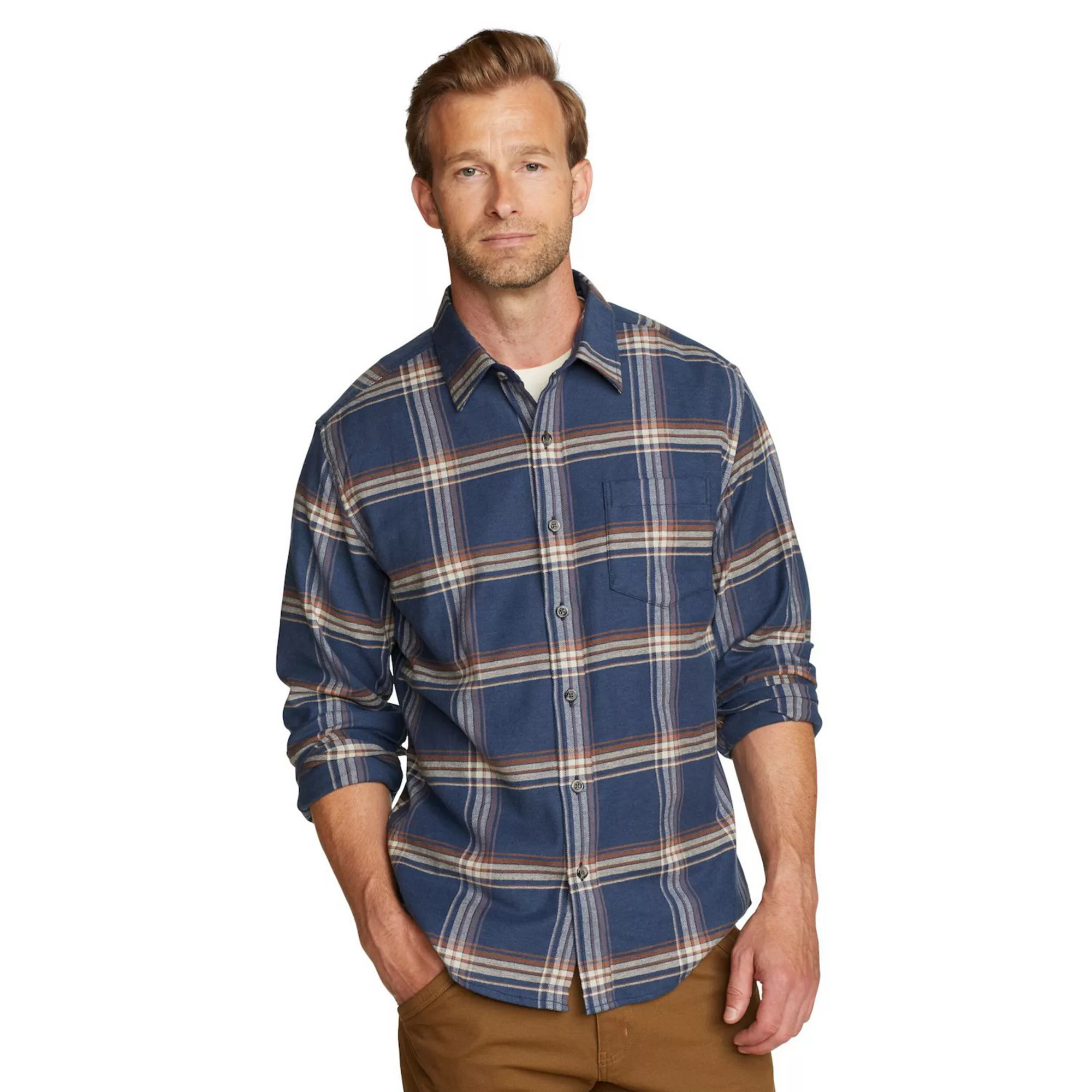 Men's Eddie Bauer Field Flannel 2.0 Button-Front Flex Shirt | Kohl's