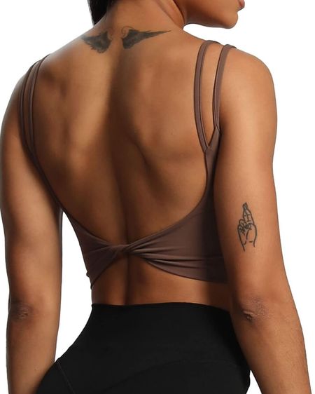 Amazon find Aoxjox Women's Workout Sports Bras Fitness Padded Backless Yoga Crop Tank Top Twist Back Cami

#LTKFindsUnder50 #LTKFitness