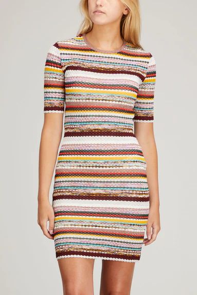 Dress in Multicolor Embossed | Hampden Clothing