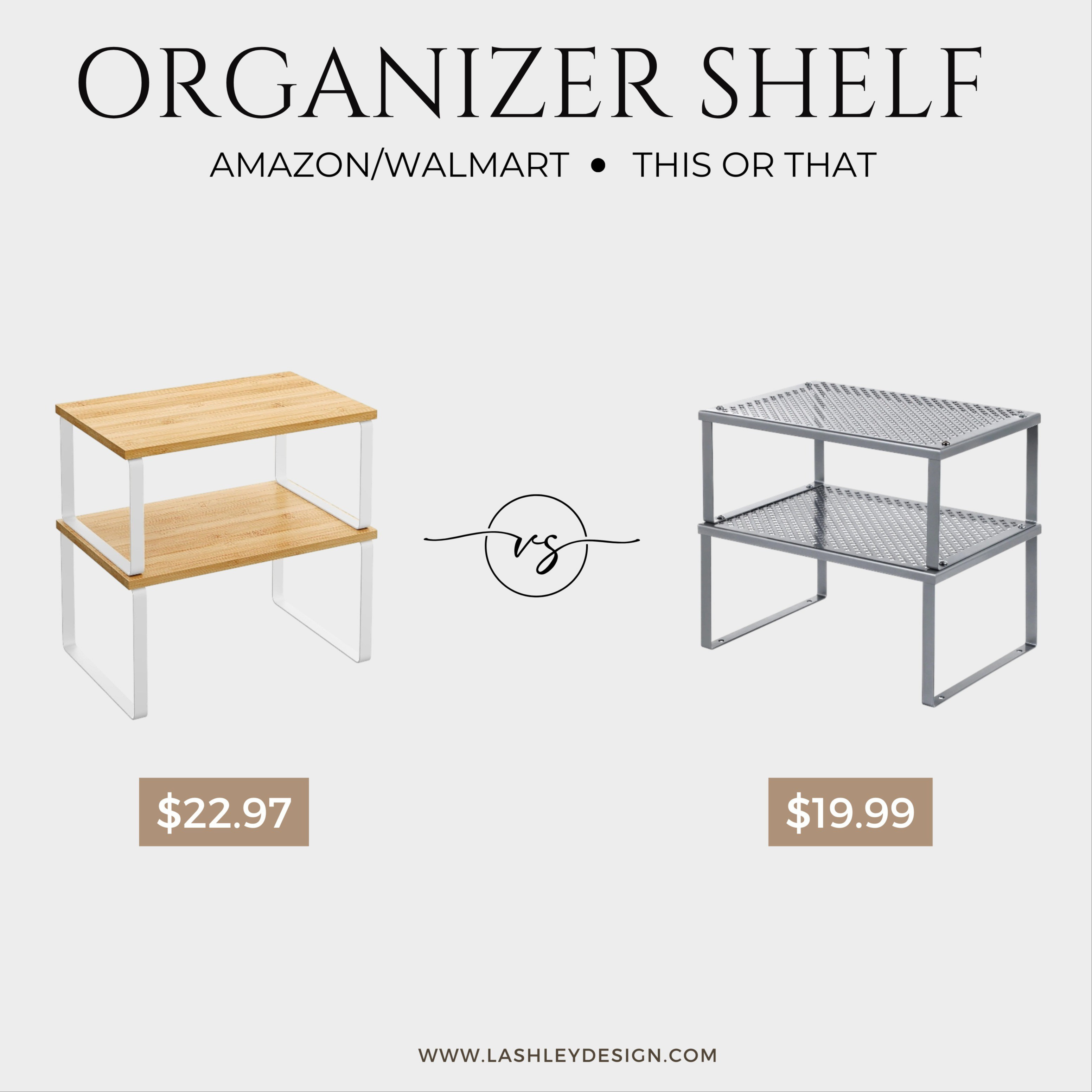 Organizer shelf showdown: Amazon or Walmart? Both bring the storage game strong—sleek, functional, and under budget! Which one’s your pick? #ThisOrThat #OrganizerShelf #AmazonFinds #WalmartHome

#LTKActive #LTKU #LTKHome