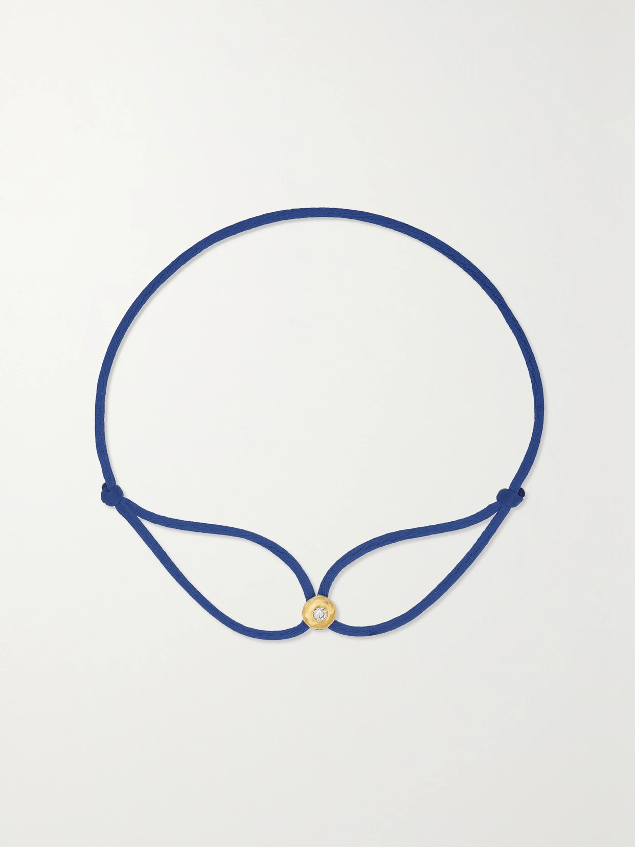 Octavia Elizabeth - + Net Sustain Parachute Nesting Gem 18-karat Recycled Gold, Diamond And Cord Bracelet - Blue | NET-A-PORTER (US)