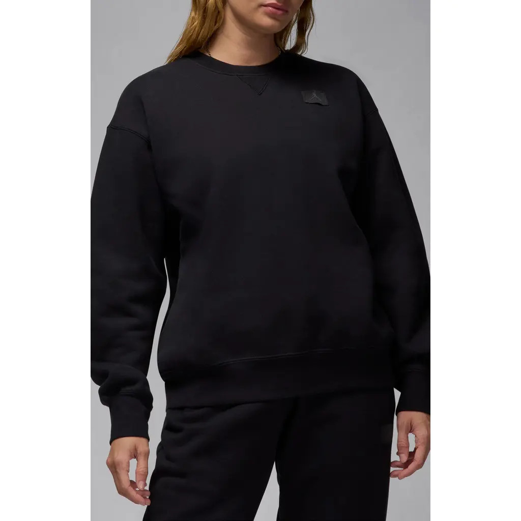 Jordan Flight Fleece Crewneck Sweatshirt in Black at Nordstrom Rack, Size Large | Nordstrom Rack