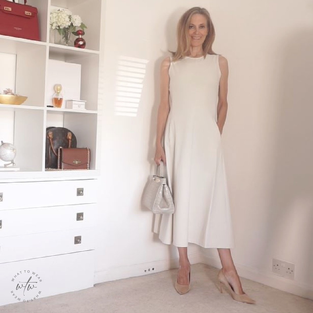 Basic cream dress for summer that can be dressed up or downn

#LTKSeasonal