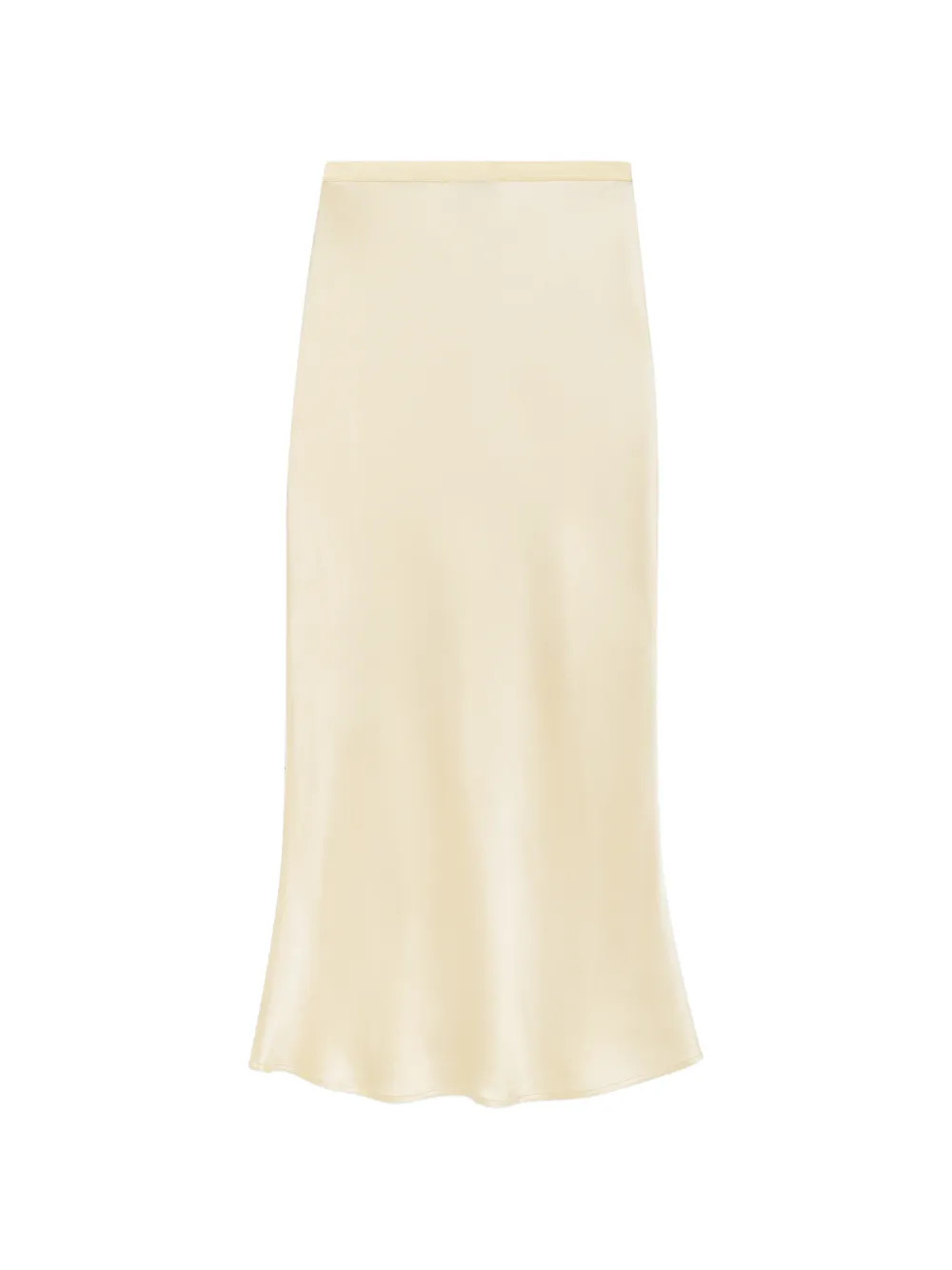 ANINE BING Bar Silk Midi Skirt | Yellow | FARFETCH | Farfetch Global