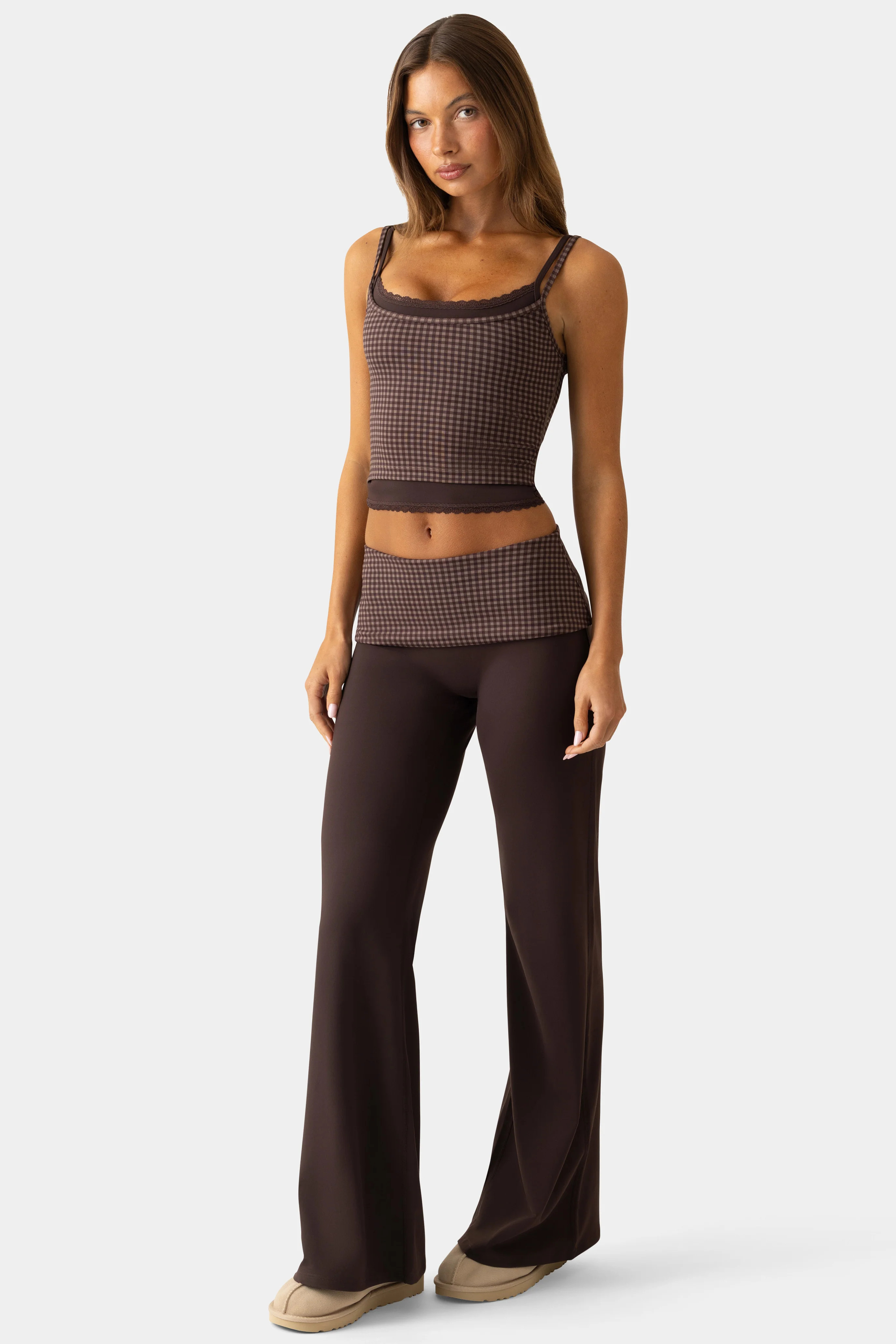 Soft Active Wide-Leg Trouser in Espresso | Bo+Tee