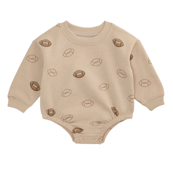 Football Baby Sweatshirt Bubble | Mud Pie