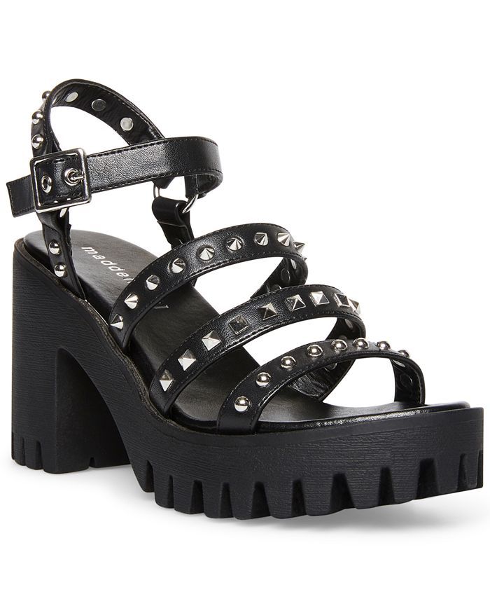 Madden Girl Sassie Studded Lug-Sole Sandals & Reviews - Sandals - Shoes - Macy's | Macys (US)